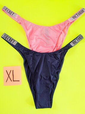 Victoria's Secret Very Sexy Rhinestone XL Brazilian Panty Bundle - 2 pairs